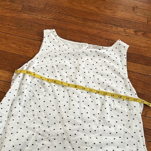 LOFT POLKA DOT TANK WITH RUFFLE BACK XL - Picture 3 of 6